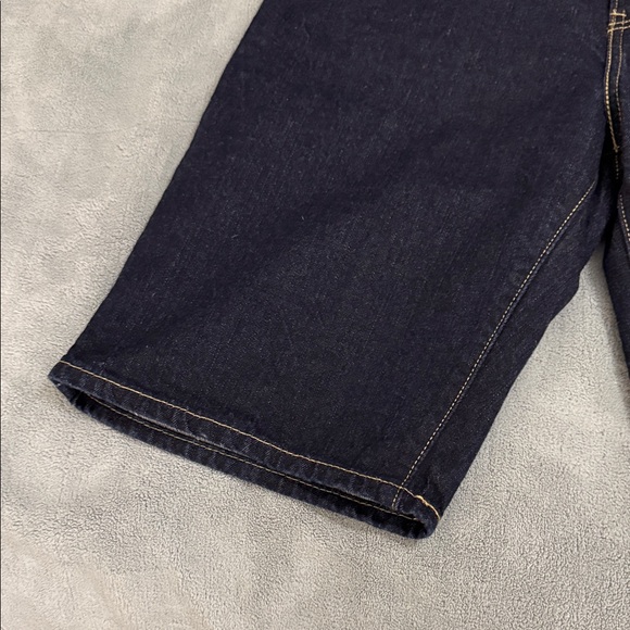 Levi's Navy Blue Denim Cutoff Shorts with Back Pocket Stitching - Picture 8 of 9